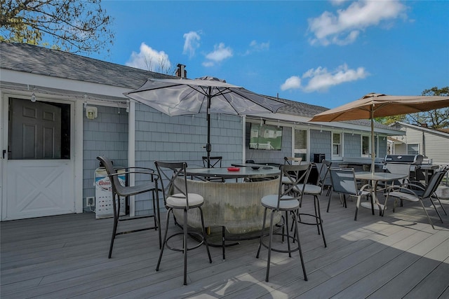 203 N Coleman Rd, Centereach, NY 11720 - wooden deck with a grill