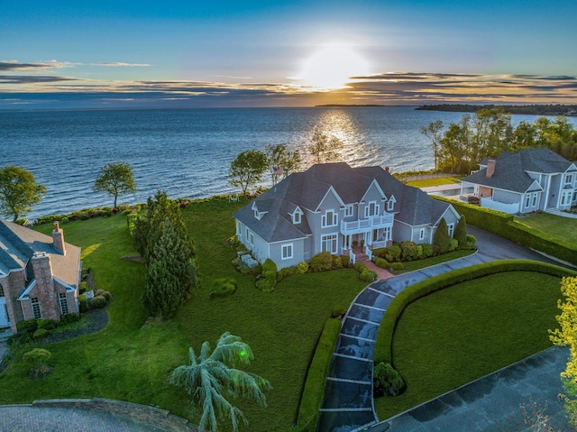 1640 Grandview Dr, Orient, NY 11957 - aerial view at dusk of a water view