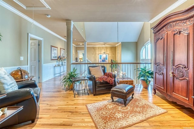 1640 Grandview Dr, Orient, NY 11957 - foyer entrance with light wood-style floors and ornamental molding
