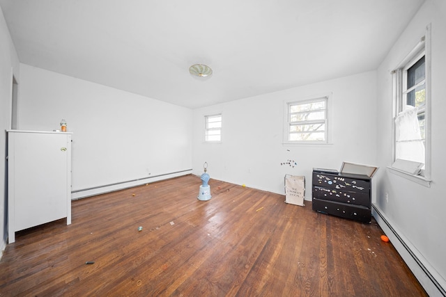172-11 Horace Hadring Expy, Flushing, NY 11365 - interior space featuring a baseboard radiator and wood finished floors