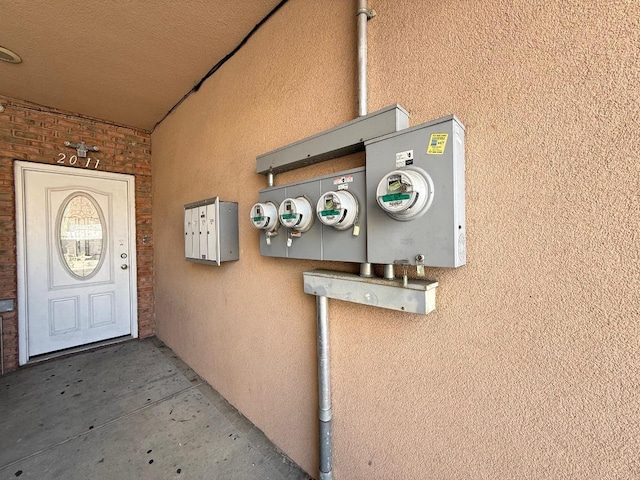 exterior space with stucco siding