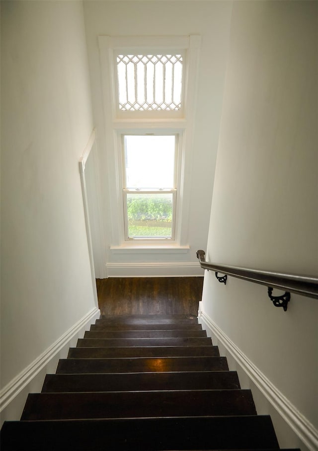 80 Clifton Ave, Kingston, NY 12401 - staircase with wood finished floors and baseboards
