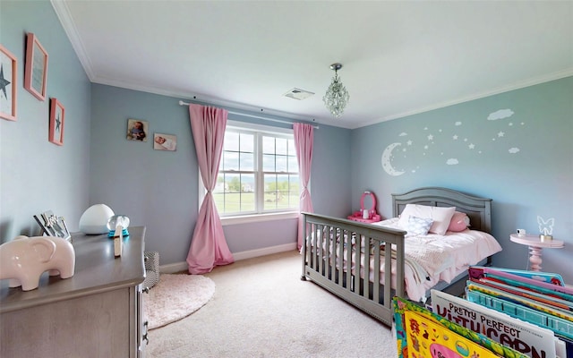54 Fox Hill Run, Rock Tavern, NY 12575 - bedroom featuring crown molding, baseboards, and carpet