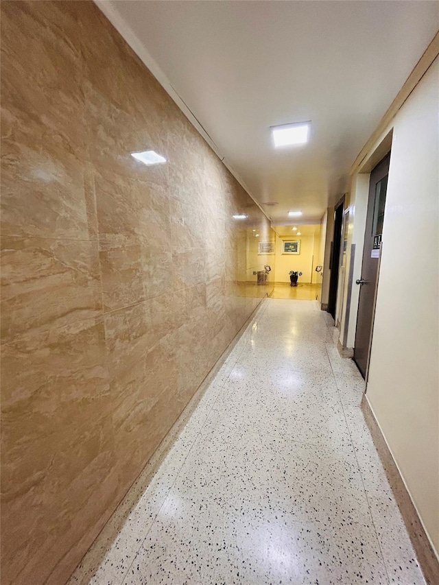 13705 Franklin Ave Unit 3J, Flushing, NY 11355 - corridor with baseboards and light speckled floor