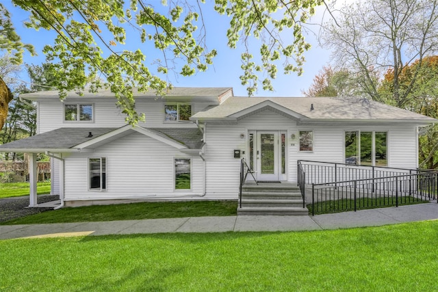 104 W Maple Ave, Monsey, NY 10952 - tri-level home with a shingled roof and a front yard