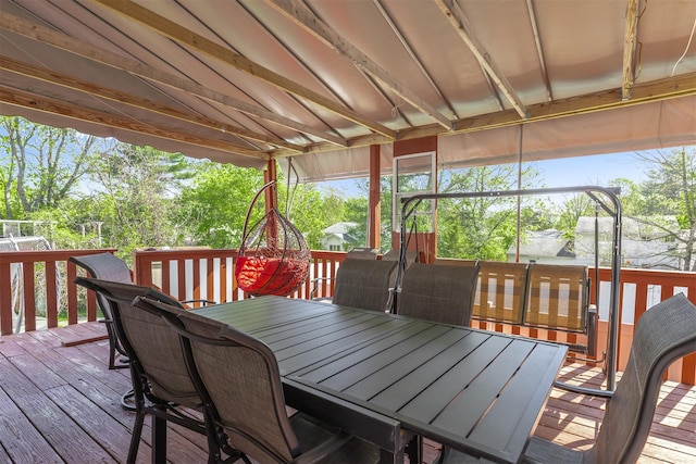 104 W Maple Ave, Monsey, NY 10952 - wooden terrace featuring outdoor dining space