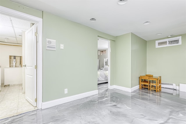 104 W Maple Ave, Monsey, NY 10952 - unfurnished room with baseboards, a baseboard heating unit, and marble finish floor