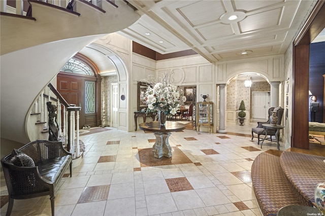 822 Bryant Ave, Roslyn Harbor, NY 11576 - lobby with stairway
