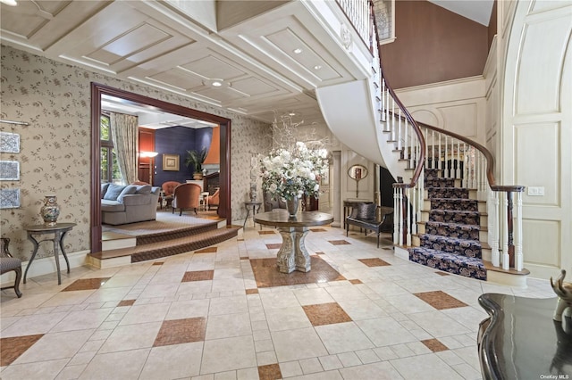 822 Bryant Ave, Roslyn Harbor, NY 11576 - building lobby with stairway