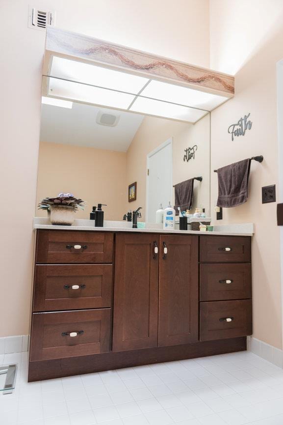 3 Cloister Ln, Middle Island, NY 11953 - bathroom featuring visible vents and vanity