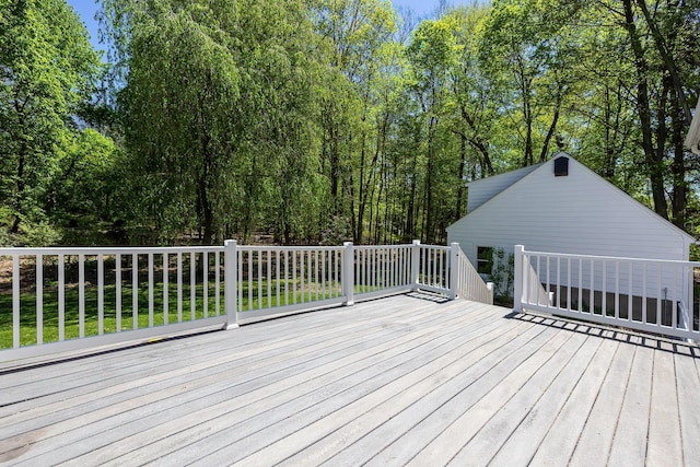 view of wooden deck