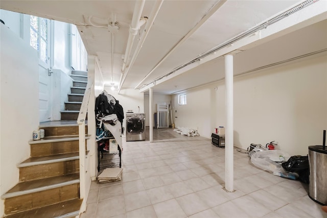 4220 Wickham Ave, Bronx, NY 10466 - basement with tile patterned floors and stairway