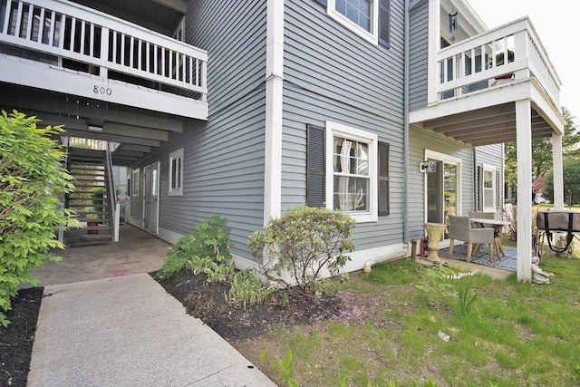 800 Commons Way Unit B, Fishkill, NY 12524 - view of side of home featuring a balcony and stairs