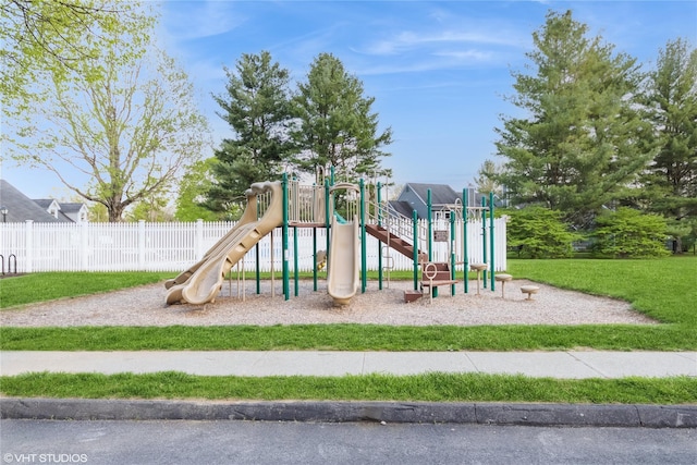 community playground with fence