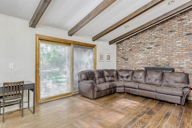 living room featuring hardwood / wood-style floors