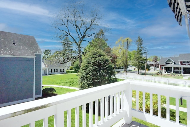 balcony featuring a residential view