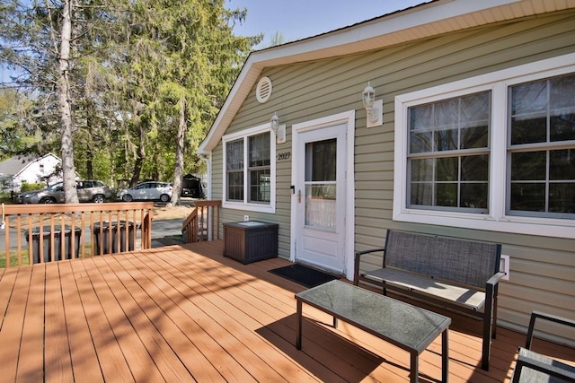 view of wooden deck