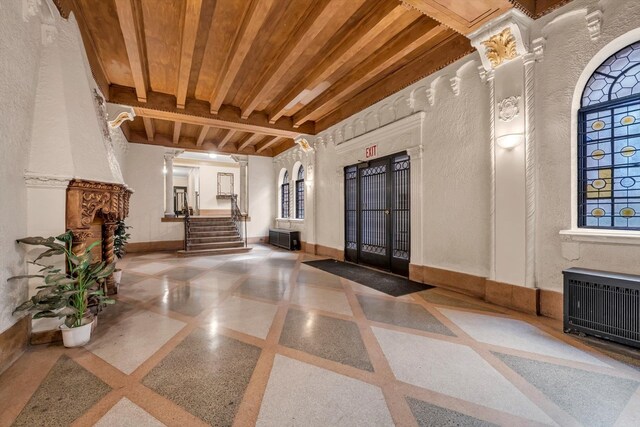 community lobby with stairway