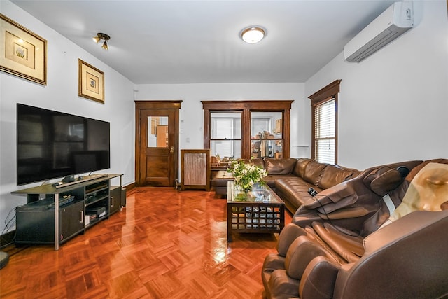 87-71 111th St, Richmond Hill, NY 11418 - living area featuring an AC wall unit