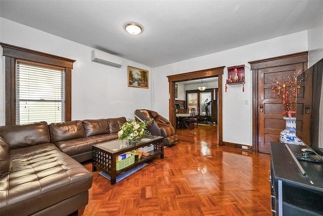 87-71 111th St, Richmond Hill, NY 11418 - living area with a wall mounted AC