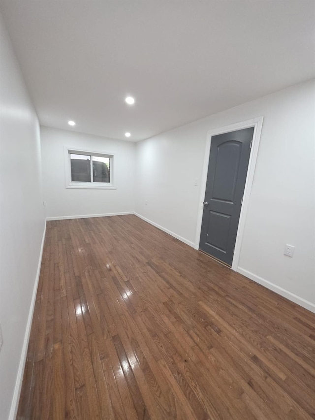 217 E 86th St, Brooklyn, NY 11236 - unfurnished room featuring dark wood-style flooring, baseboards, and recessed lighting