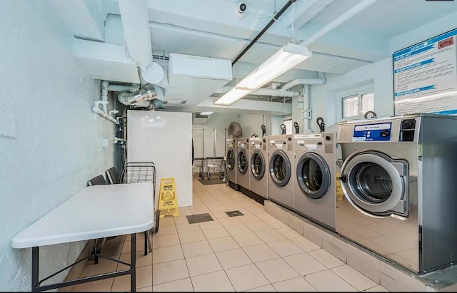 1475 Thieriot Ave Unit 4J, Bronx, NY 10460 - community laundry room featuring independent washer and dryer and light tile patterned floors