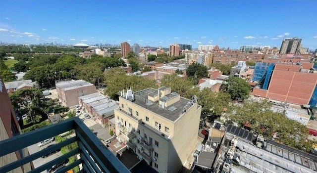 birds eye view of property featuring a view of city