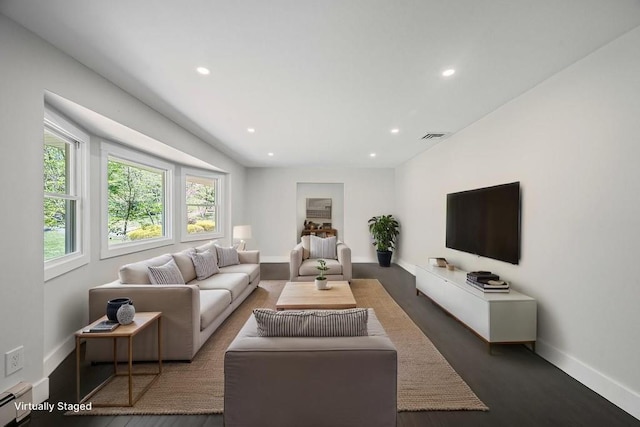 85 Meadow Glen Rd, Fort Salonga, NY 11768 - living room featuring recessed lighting, baseboards, and a healthy amount of sunlight