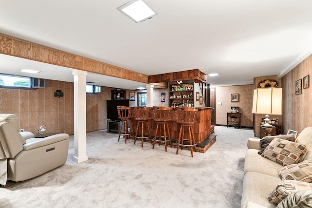 15 Kevin Rd, Commack, NY 11725 - indoor bar featuring wood walls and carpet flooring