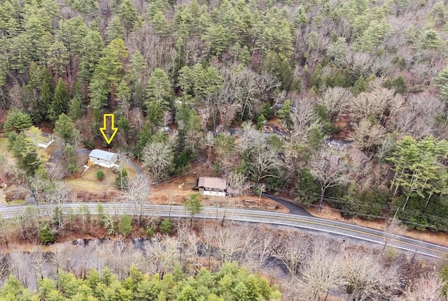 736 State Route 55, Napanoch, NY 12458 - birds eye view of property with a wooded view