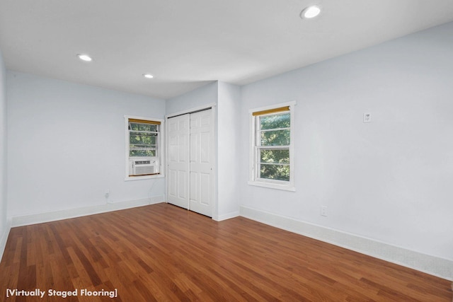 16 Nelson Ln, Garrison, NY 10524 - unfurnished bedroom with recessed lighting, baseboards, wood finished floors, and multiple windows