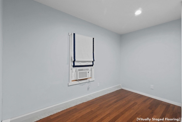 16 Nelson Ln, Garrison, NY 10524 - unfurnished room featuring dark wood-style flooring, baseboards, recessed lighting, and cooling unit