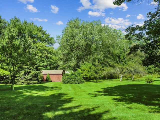 16 Nelson Ln, Garrison, NY 10524 - view of yard with an outbuilding and a wooded view