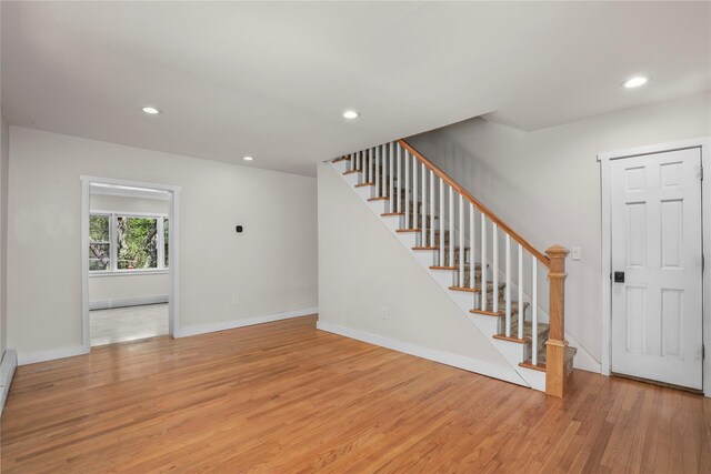 16 Nelson Ln, Garrison, NY 10524 - interior space featuring light wood-style floors, baseboards, stairway, and recessed lighting