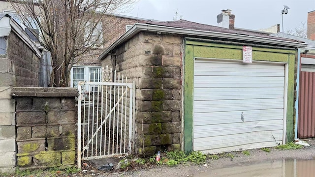 exterior space with a gate