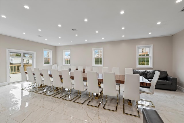 93 Wood Ave, Monticello, NY 12701 - dining room with plenty of natural light and marble finish floor