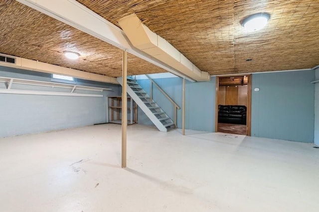 900 Cedar Dr, Southold, NY 11971 - finished below grade area featuring stairway