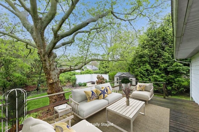 900 Cedar Dr, Southold, NY 11971 - wooden terrace with outdoor lounge area