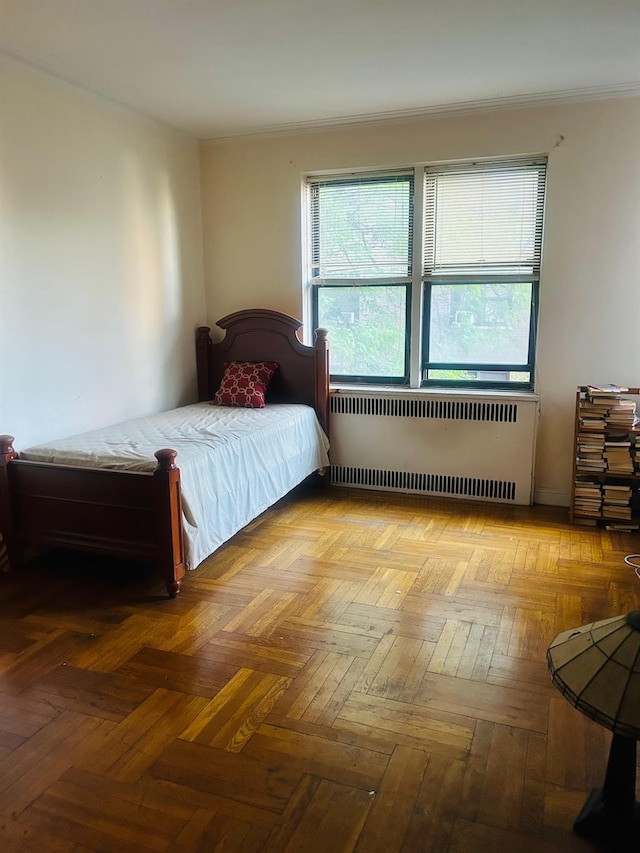 bedroom with radiator