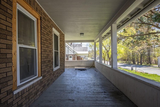 exterior space with a porch