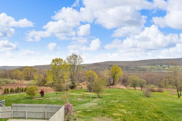 property view of mountains featuring a rural view
