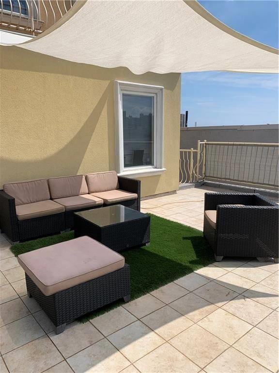 view of patio with an outdoor living space