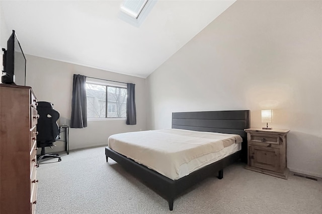 17 Cherry Ct, Highland Mills, NY 10930 - bedroom featuring visible vents, light carpet, and lofted ceiling