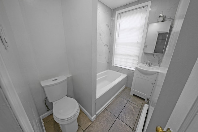 1754 Seward Ave, Bronx, NY 10473 - full bathroom featuring a bathing tub, toilet, tile patterned floors, and vanity