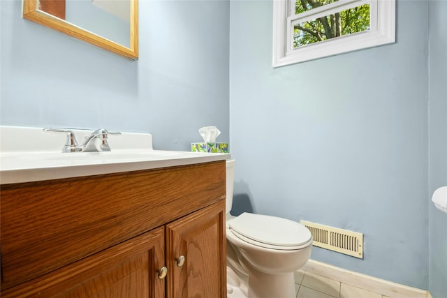 54 Schuyler Dr, Commack, NY 11725 - bathroom featuring toilet, tile patterned flooring, and vanity