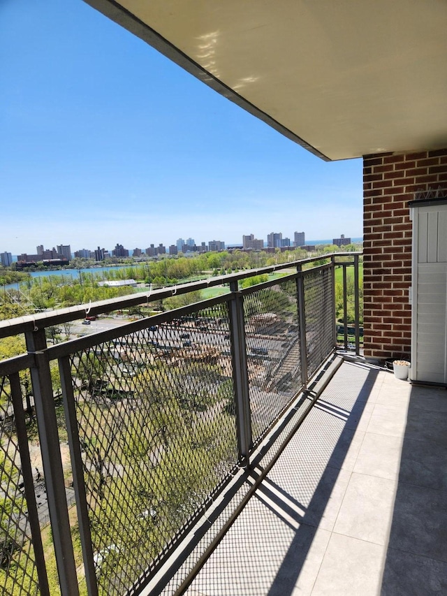 balcony with a view of city