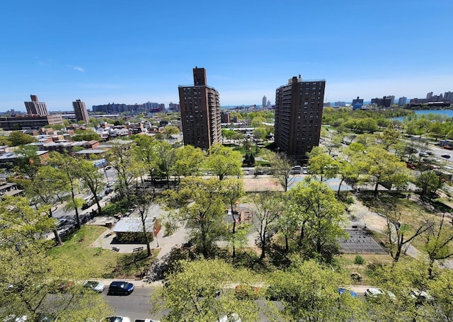 aerial view with a view of city