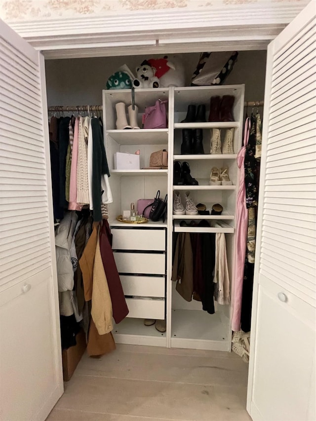 view of closet