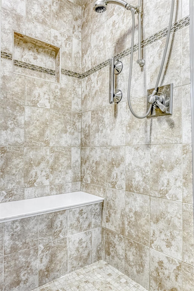 8 Ferndale Rd, New City, NY 10956 - bathroom featuring a tile shower and tiled bath