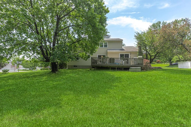 8 Ferndale Rd, New City, NY 10956 - view of green lawn featuring a deck